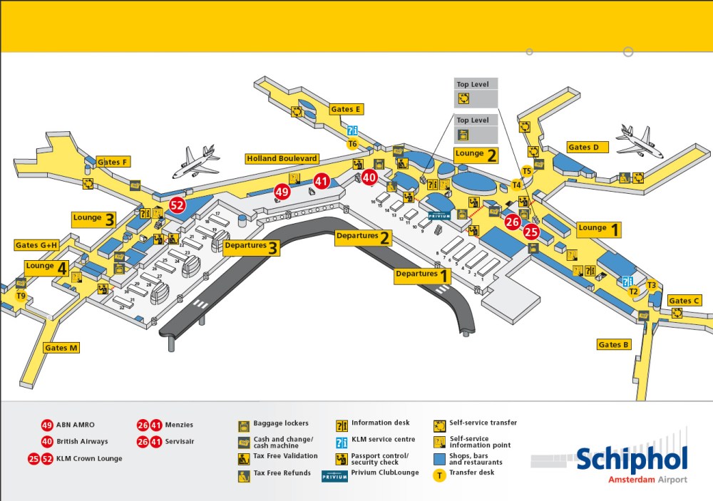 Plattegrond-Schiphol