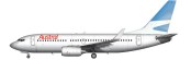 All White Boeing 737-700 Illustration