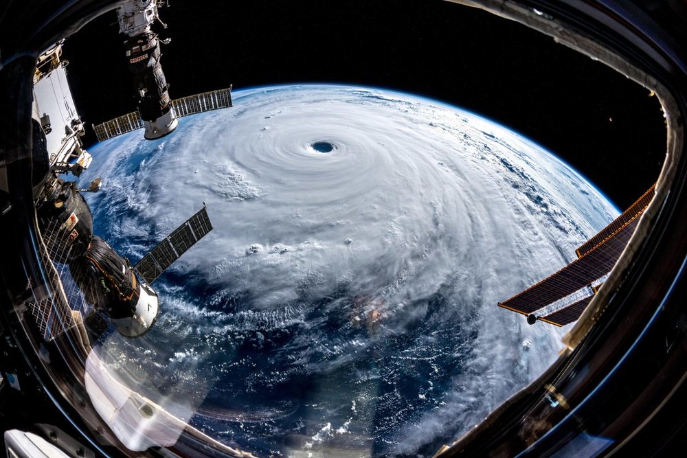  Super Typhoon Trami on September 25, 2018, as seen from the International Space Station.  (Photo: NASA)  