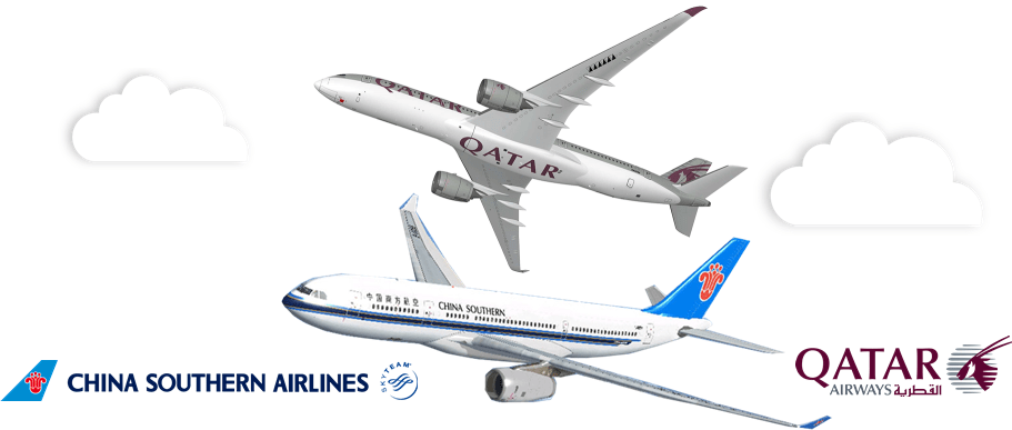 Resultado de imagen para airgways.com Qatar Airways-China Southern