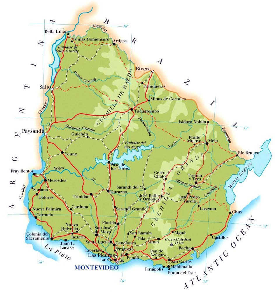 Uruguay-map
