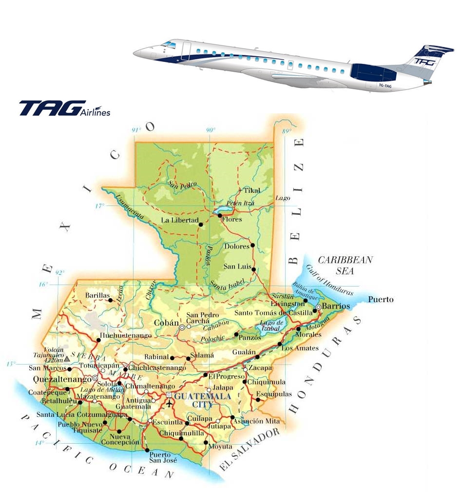 Guatemala_map TAG Airlines